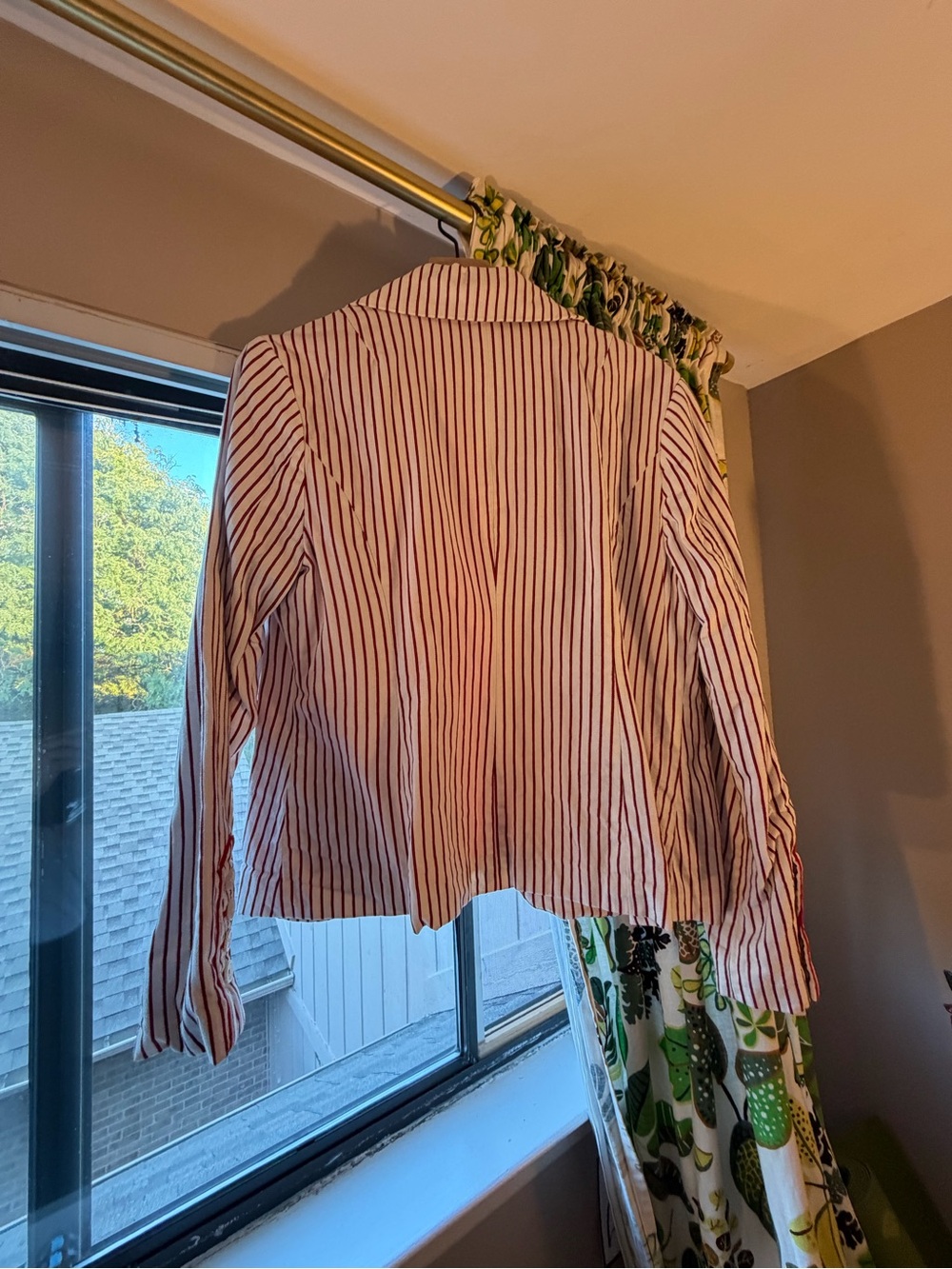 Libertine for Target Striped Blazer with Red Rose Lining, XL - Picture 6 of 7